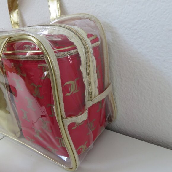 5pc {Juicy Couture} Nested Travel Cosmetic Bags Set - Picture 4 of 9